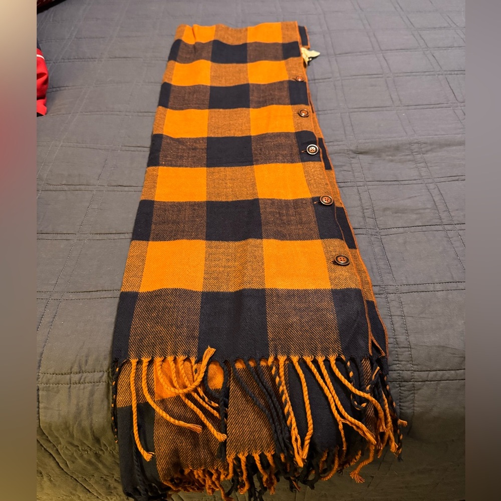 NWT Matilda Jane Blanket Poncho/Scarf Button-Up